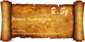Remes Szerafina névjegykártya